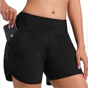 BVVU Women's 5 inch Swim Board Shorts Tummy Control Swimsuit Bottoms UPF… XL